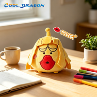 COOL DRAGON Peluche Larve Jaune, Compagnon de Bureau, Version Kiss, Poupées pour Machine à Griffes, Prise en charge de la Vente en Gros et de la Personnalisation
