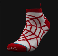 Chaussettes de sport professionnelles à la mode - Motif toile d'araignée jaune fluorescent, respirantes et à séchage rapide