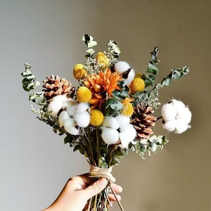 Bouquet de fleurs séchées préservées avec du coton pour la Saint-Valentin, la fête des mères, Noël, cadeau de fête, décoration de la maison - Product Image 1