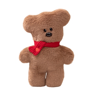 Nueva llegada dibujos animados Kawaii marrón cabeza torcida oso de peluche muñeco de peluche Animal de peluche regalo de fiesta para niños muñeco de oso torcido suave - Product Image 1