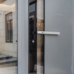 <span class=keywords><strong>Porte</strong></span> à battants en aluminium à rupture de pont thermique résistante aux ouragans <span class=keywords><strong>avec</strong></span> grande fenêtre, étanche et insonorisée pour <span class=keywords><strong>entrée</strong></span> de villa ou <span class=keywords><strong>d</strong></span>'hôtel - Product Image 4