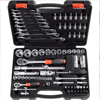 Outils de quincaillerie DIN3120, clé à douille, 148 pièces, acier au chrome-vanadium, jeu de clés à douille combinées pour conduites de frein, dans une boîte à outils