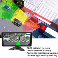 Sistema de Monitoreo de Punto Ciego BSD ADAS con IA de 10.36 Pulgadas, Pantalla Táctil Panorámica de Seis Canales, Función de Pantalla Dividida para Camiones y Autobuses