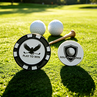 Servicio de Diseño Gratuito, Regalo de Golf, Fichas de Póker Personalizadas, Diseño de Plantilla Personalizada, Fichas de Póker de Metal en Blanco para Golf