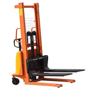 JG Wholesale <strong>Mini</strong> 0.5 Ton 1 Ton Small <strong>Portable</strong> Self-Lifting Forklift Walking Type AGV Semi-Electric <strong>Stacker</strong> Hand-Powered Used - Product Image 4