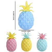 Mini-boules anti-stress populaires en caoutchouc à rebond lent en forme d'ananas, jouets sensoriels à presser, vente en gros en boîte du Zhejiang