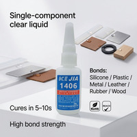 Adhésif instantané à usage général KEJIA KJ-1406 |   Liquide transparent à un composant |   Bonds PA ABS PC Acrylique PVC TPU Caoutchouc 20g