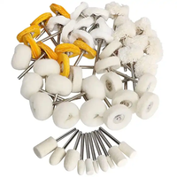 Tête abrasive de ponçage en feutre de laine de 1 "Roue abrasive de polissage de fil de coton à tige de 2.35/3mm Mini brosse de polissage f