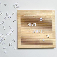 Haute qualité 10*10 pouces cadre en bois de chêne modifiable en bois massif tableau à lettres babillards bricolage panneau décoratif