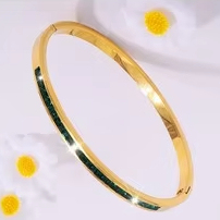 Bracelet <span class=keywords><strong>en</strong></span> acier inoxydable de style vintage avec inscription romaine et chiffres grecs, bracelets <span class=keywords><strong>en</strong></span> acier titane pour femmes, accessoire de mode - Product Image 3