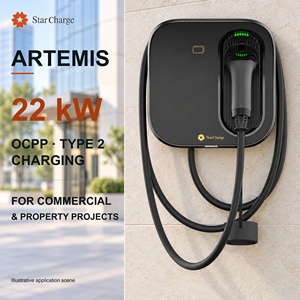 เครื่องชาร์จรถยนต์ไฟฟ้า StarCharge Artemis 22kW OCPP 1.6J RFID Type 2 แบบติดผนัง สำหรับโรงแรม ห้างสรรพสินค้า และสถานีชาร์จเชิงพาณิชย์ - Product Image 2