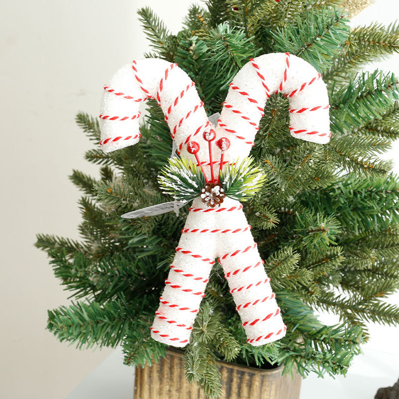 Canne de Noël blanche 22*17*5cm - un ensemble