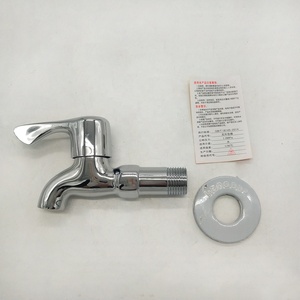 Robinet de lavabo en laiton chromé poli de haute qualité, design moderne, poignée en <span class=keywords><strong>zinc</strong></span>, montage mural, pour extérieur, balcon, salle de bain - Product Image 1