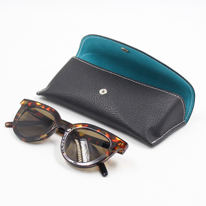 Vegan da Kính mát trường hợp trường hợp da mềm cho phụ nữ Kính mát trường hợp lưu trữ với logo riêng - Product Image 2