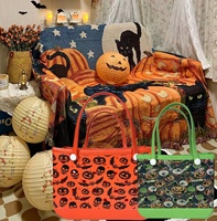 Panier-cadeau de Noël et d'Halloween, sac à main imperméable, grande capacité, sacs fourre-tout en EVA, personnalisation de votre logo