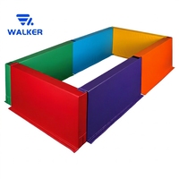 Panneau de séparation en mousse haute densité recouvert de cuir PVC, cloison autoportante modulaire connectable pour salle de sport et salle de jeux