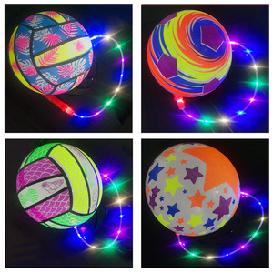 Ballon lumineux de plage en PVC gonflable néon, vente en gros, promotion, ballon de <span class=keywords><strong>basket</strong></span>, ballon pour enfants, jouets LED pour garçons et filles - Product Image 2