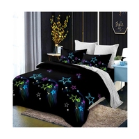 Ensembles de literie en tissu polyester 130GSM 100% housse de couette respectueuse de la peau pour lits simples et doubles à usage domestique