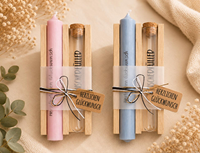 Coffret cadeau de confirmation personnalisé, porte-bougie en bois en forme de tube à essai avec bougie à vœux pour baptême, mariage, fête ou souvenir.