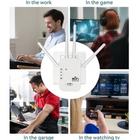 Répéteur WiFi sans fil longue portée 1200 Mbps, amplificateur de signal WiFi double bande, extension WiFi pour appareils de maison intelligente