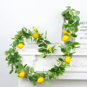 Guirnalda <span class=keywords><strong>de</strong></span> Limones Artificiales, Decoración <span class=keywords><strong>de</strong></span> Pared con Plantas Verdes Artificiales para Primavera, Hogar, Cocina, Puerta, Bodas y Mesa - Product Image 3
