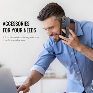 Tùy chỉnh thực hiện sang trọng PU da khắc trường hợp điện thoại Cover quay lại cho iPhone 16 16 Cộng với nam châm chân đế siêu mỏng trường hợp - Product Image 2