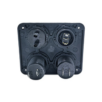 Panneau d'interrupteur à bascule de bateau marin étanche + interrupteur USB, affichage de voltmètre numérique QC3.0 double Port de chargeur USB prise DC 12V