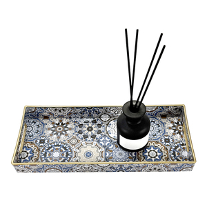 Vassoio Decorativo Lungo e Sottile in Stile Maureco per Servire, Vassoio da Cucina, Organizzatore per Tavolino da <span class=keywords><strong>Caffè</strong></span> - Product Image 6