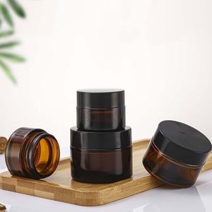 Venta caliente Crema para el cuidado de la piel 5G 10g 15G 20G 30g 50g tarro de crema facial tarro de envase cosmético con tapa negra plateada dorada - Product Image 1