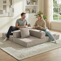 USA Lager Kostenloser Versand Multifunktionales Modernes Wohnzimmer-Sofa Komprimiertes Modulares Ecksofa