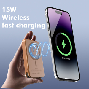 กระเป๋าสตางค์พาวเวอร์แบงค์แม่เหล็ก 5000mAh พร้อมช่องใส่บัตร ชาร์จเร็ว 22.5W ชาร์จไร้สาย 15W แบตเตอรี่สำรองแบบพกพา - Product Image 3