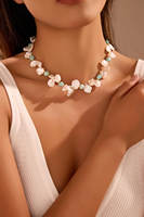 Collier à breloques en turquoise naturelle plaqué or, certifié CE ASTM REACH, bijoux de mode, cadeau tendance pour les fêtes