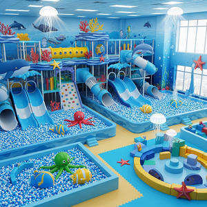 Château malicieux sur le thème de l'océan, <span class=keywords><strong>aire</strong></span> de <span class=keywords><strong>jeux</strong></span> sportive pour enfants, centre de <span class=keywords><strong>jeux</strong></span> intérieur, petite <span class=keywords><strong>aire</strong></span> de <span class=keywords><strong>jeux</strong></span> intérieure <span class=keywords><strong>avec</strong></span> <span class=keywords><strong>toboggan</strong></span>, piscine à balles - Product Image 6