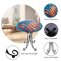 Table basse multifonctionnelle en métal circulaire imperméable de style populaire, design créatif, art déco, moderne, pour l'extérieur et l'intérieur