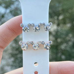 Nouveau <span class=keywords><strong>pendentif</strong></span> lune et étoile pour <span class=keywords><strong>Apple</strong></span> <span class=keywords><strong>Watch</strong></span> Band breloques décoratif montre intelligente accessoires de bracelet en Silicone pour Bracelet iwatch - Product Image 2