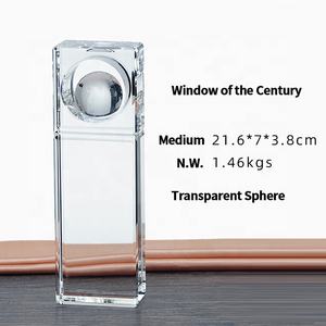 K9 Material vidrio Premio venta al por mayor logotipo personalizado esfera transparente cristal trofeo para recuerdo - Product Image 3