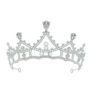 Accessoires de cheveux de mariage de Style baroque mariée reine Pageant strass couronne adulte princesse diadème pour cadeau de fête