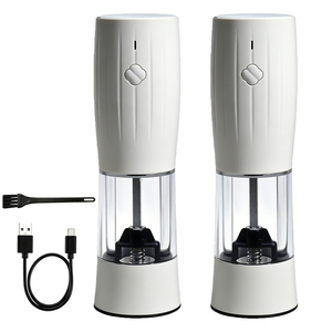 LFGB Certified Food-Safe PC Materials Salt and <b>Pepper</b> Set with 6-Level Adjustable Coarseness Settings - Product Image 1