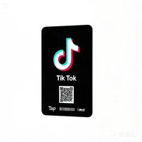 Etiqueta de negocios de PVC de doble cara personalizable NFC Código QR Impermeable Revisión Ins TikTok Google TikTok RFID Pago Hotel