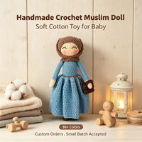 Poupée Hijab en Crochet Islamique Personnalisable en Petites Séries, Jouet Amigurumi Fait Main en Coton Pur Doux et Sûr, OEM Marque Privée