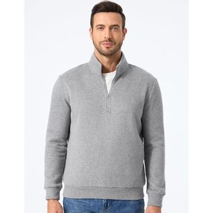 Sweat-shirt à col montant zippé pour homme FOXA, en polaire, manches longues, léger, respirant - Product Image 5