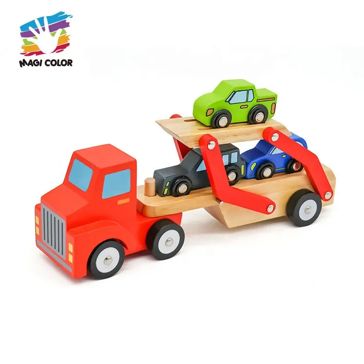 Yeni varış komik ahşap oyuncak kamyon yeni yürümeye başlayan çocuklar için W04A428
