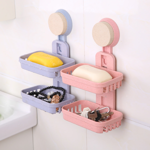 <span class=keywords><strong>Porte</strong></span>-<span class=keywords><strong>savon</strong></span> mural amovible à double couche en plastique PP GREENSIDE avec drain et <span class=keywords><strong>ventouse</strong></span> pour salles de bain et lavabos - Product Image 3