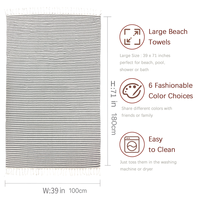 Wuxi Ivy Textile Striped Summer Quick Drying Eco-Friendly Antimicrobial Turkish Beach Towel Oversized for Adults Gifts