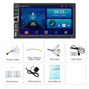 เครื่องเล่น <span class=keywords><strong>Mp5</strong></span>รถยนต์ระบบแอนดรอยด์7 "ไร้สาย2Din เครื่องเล่นดีวีดีสเตอริโอรถยนต์วิทยุในรถยนต์ - Product Image 3