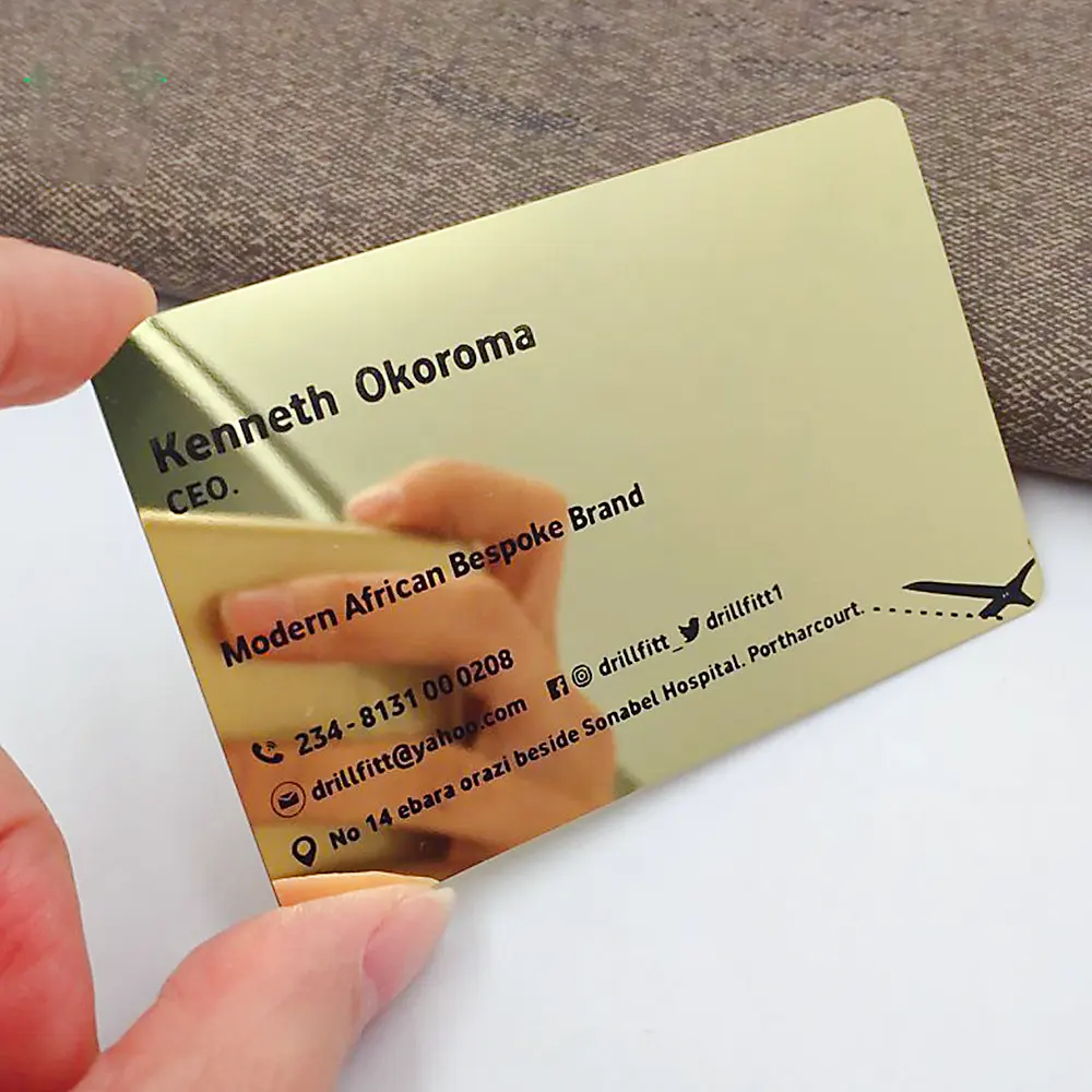 Sonder angebot Qualität Visitenkarte Aluminium Visitenkarte druck aus Metall Visitenkarte