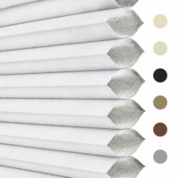 Tissu uniquement : Tissu de stores plissés alvéolés 3D imprimés double panneau de qualité supérieure pour fenêtre