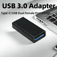 Adaptador USB 3.0 Tipo-C a USB Dual Hembra con Salida de CC, Compatible con Auriculares Tipo C, Cargadores Rápidos, Cámara, Aleación de Aluminio