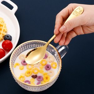 Children's 304 Stainless Steel <b>Knife</b> Fork Spoon Set Bear Shape Cartoon Kids Dining Food Grade 4 Pieces - Product Image 2
