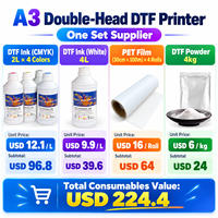 Imprimante DTF A3 double I1600A pour l'impression directe sur film de t-shirts, sweats à capuche et textiles